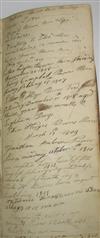 (NEW YORK--LONG ISLAND.) Account book and family register kept by three generations of the Parsons family in Springs.